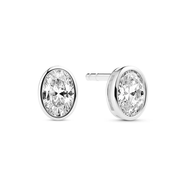 Sardinia Oval Ohrringe aus Silber mit ovalem