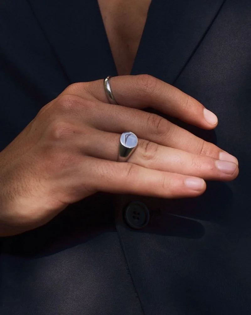 Kim Signet Ring Steel - Edblad - Snabb frakt & paketinslagning - Nordic Spectra