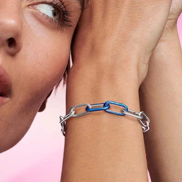 Pandora Me Styling Electric Blue Double Link Lenkki - PANDORA - Suuri valikoima & ilmainen lahjapaketointi - Nordicspectra.fi
