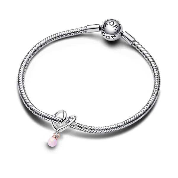 Bicolor Eingehülltes Herz Charm - PANDORA - Nordic Spectra