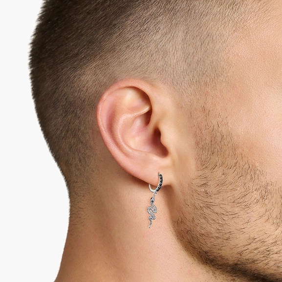 Einzel Creole Grüner Stein Mit Weißen Steinen Gold von Thomas Sabo, Schneller Versand - Nordicspectra.de