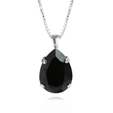 Caroline Svedbom - Classic Drop Necklace Rhodium Jet