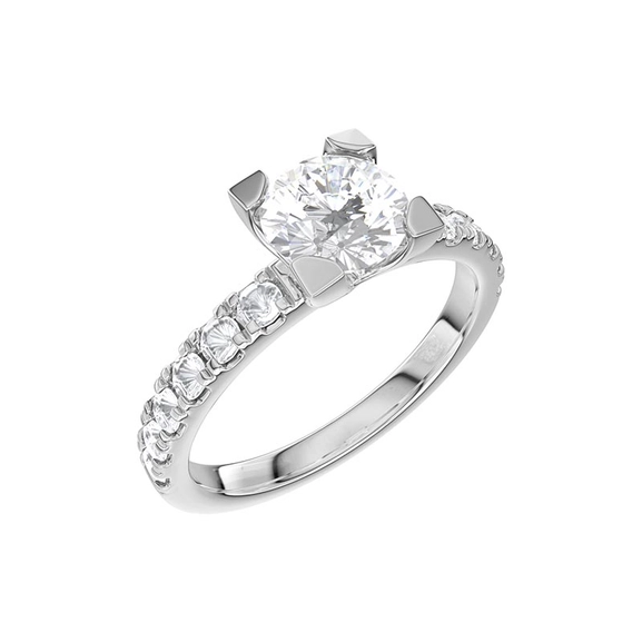 North 019 Lab Grown Diamond White Gold - Wedding & engagement rings - Schalins - Scandinavian design - Nordic Spectra