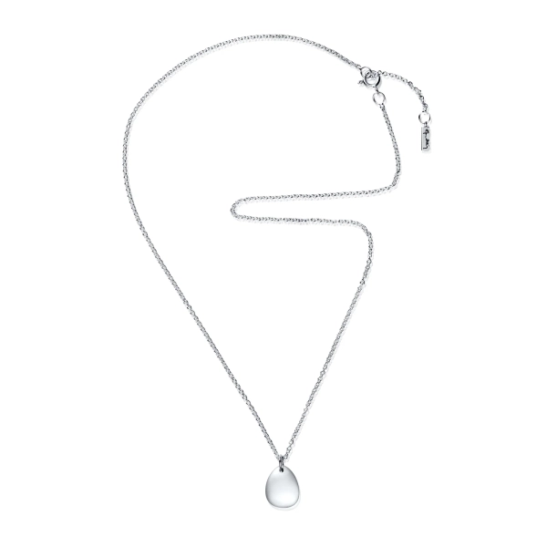 Presentset Mini Rose Petal: halsband och örhängen i silver med mjuka