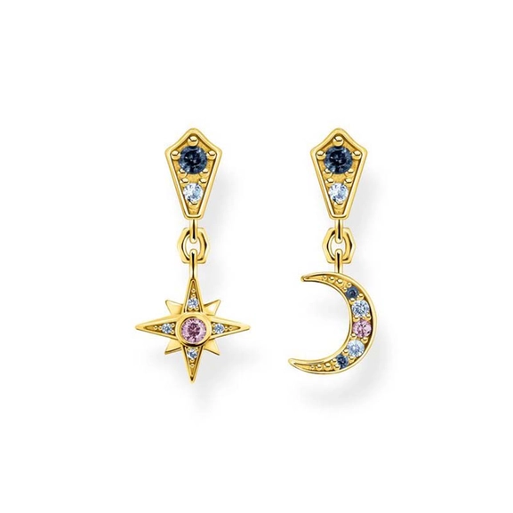 Ohrringe Royalty Stern & Mond Gold von Thomas Sabo, Schneller Versand - Nordicspectra.de
