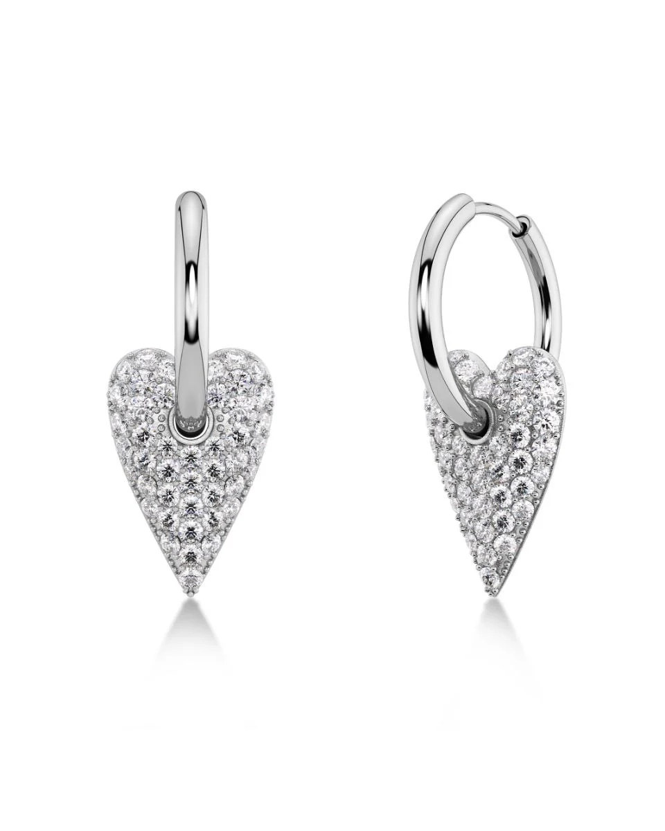 Edblad - Amore Sparkle Hoops L Silver
