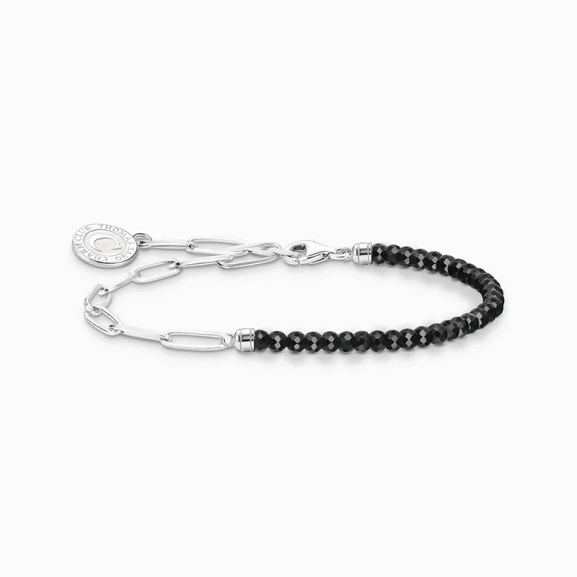 Member Charm-Armband mit schwarzen Onyx-Beads und Charmista Coin Silber - Thomas Sabo - Nordic Spectra