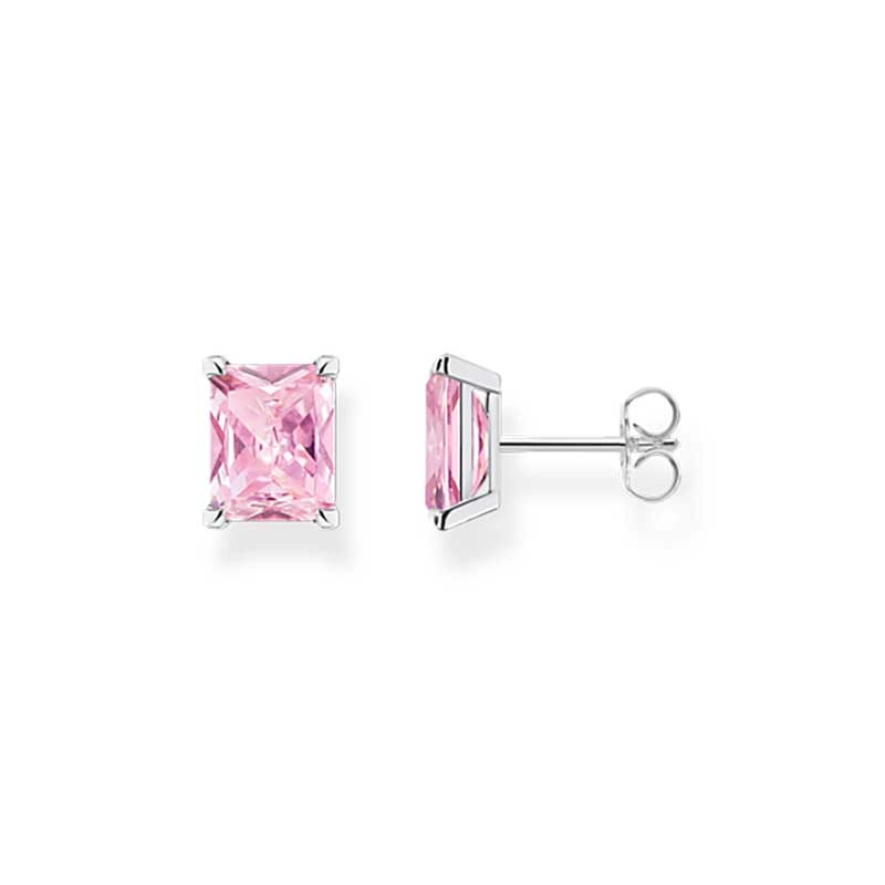 Thomas Sabo - Stift&ouml;rh&auml;ngen Rosa &Aring;ttkantig Sten