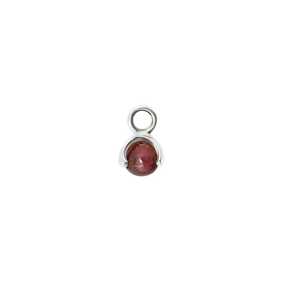 Letters Stone 1 Red Garnet Pendant Silver -CU Jewellery - Snabb frakt & paketinslagning - Nordicspectra.se
