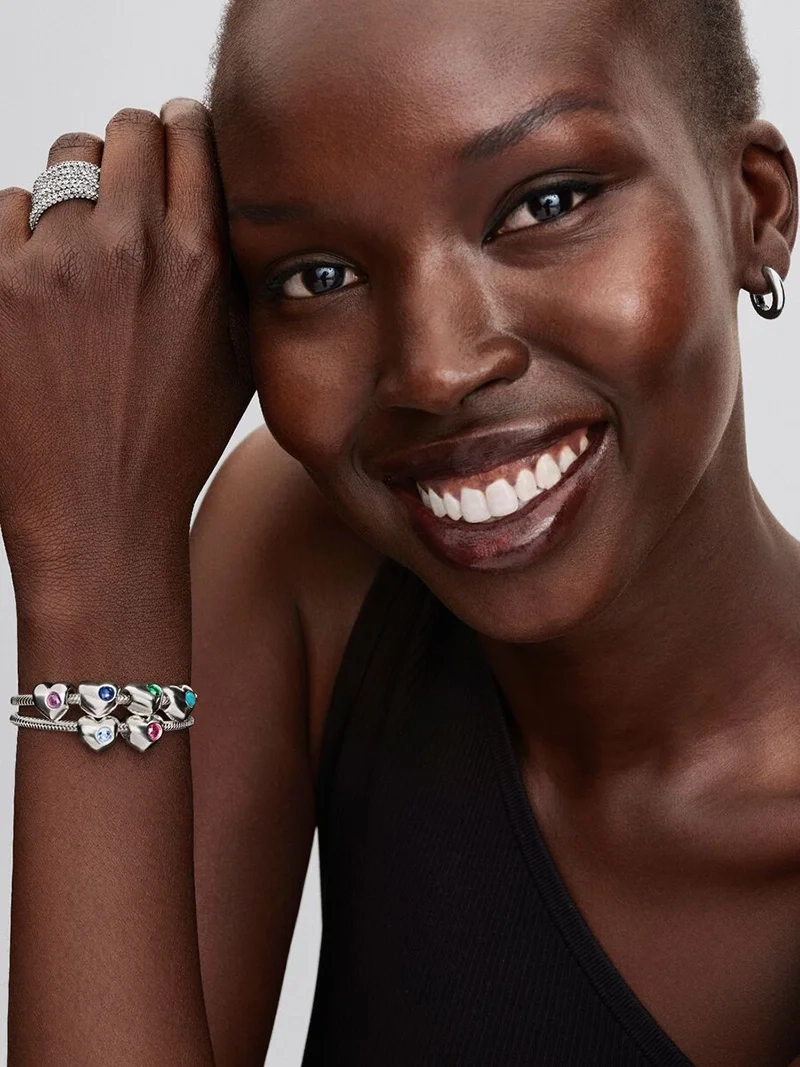 Februari Hjärtberlock med lila kristall