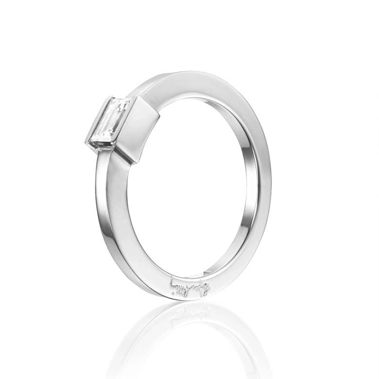 Efva Attling - Deco Wedding Ring White Gold