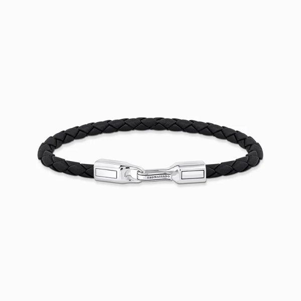 Läderarmband Svart & Silver - Thomas Sabo - Snabb leverans & paketinslagning - Nordic Spectra