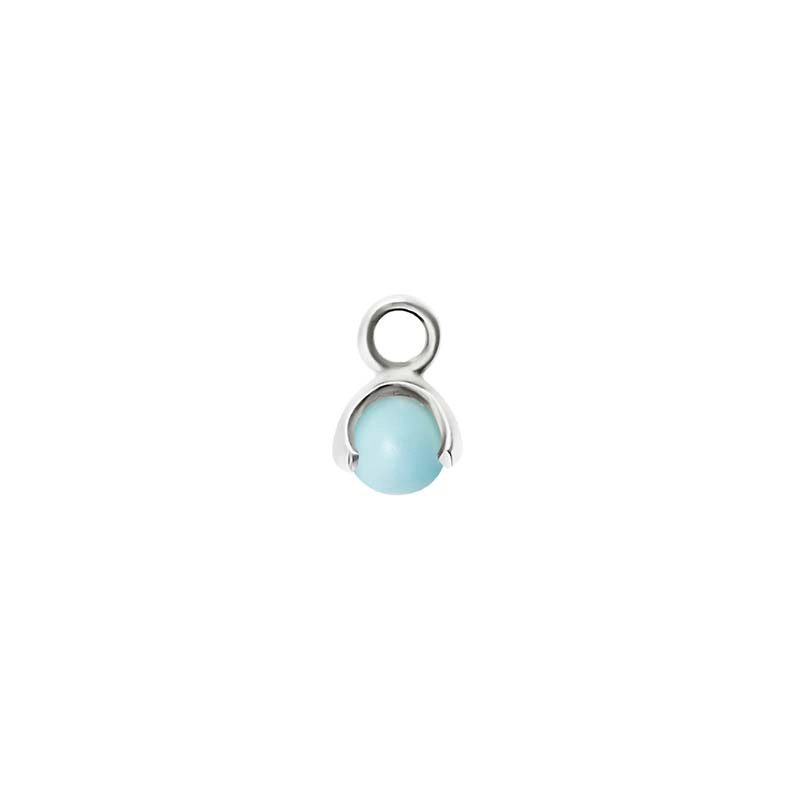 Letters Stone 12 Turquoise Pendant Silver