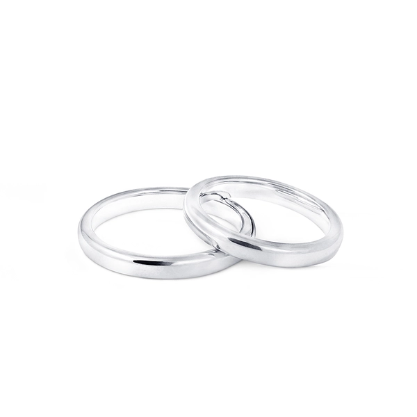 1946 Ring Välvd 3 mm Vitguld - Nordic Spectra - Förstärker livets stora händelser - Nordic Spectra