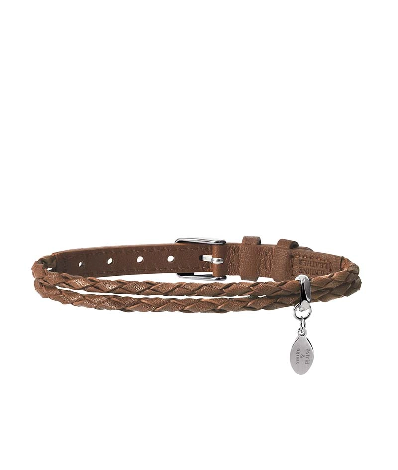 SVEA Armband Brunt Läder/Stål - Astrid & Agnes - Snabb frakt & paketinslagning - Nordicspectra.se
