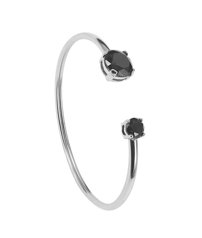 FRIDA Armring Svart/Stål - Astrid & Agnes - Snabb frakt & paketinslagning - Nordicspectra.se