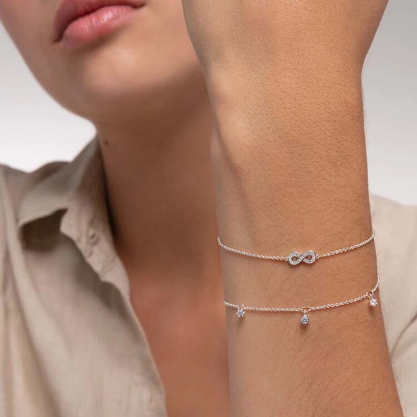 Armband Weiße Steine Silber von Thomas Sabo, Schneller Versand - Nordicspectra.de