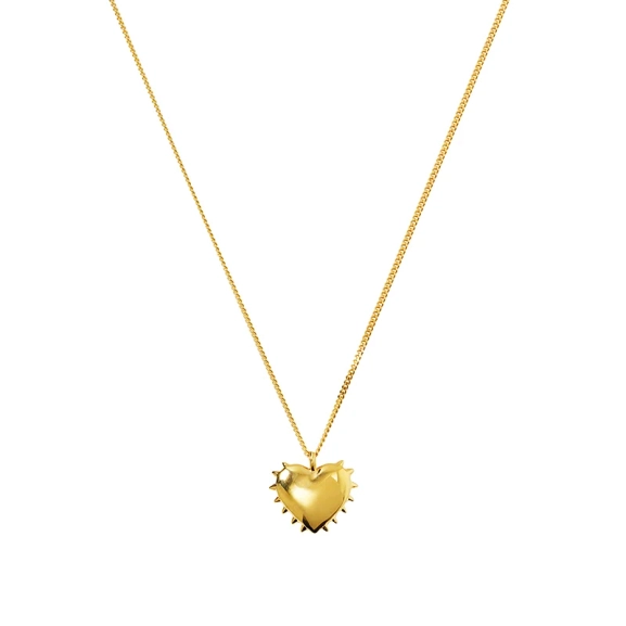 True Love Spike Heart Necklace Gold - Syster P - Snabb leverans & Gratis paketinslagning - Nordic Spectra