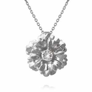 Blossom Necklace Rhodium Crystal