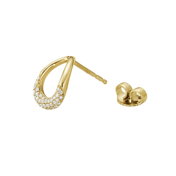 Offspring Ohrringe Gold Klein Mit Diamant 0.19 ct von Georg Jensen, Schneller Versand - Nordicspectra.de