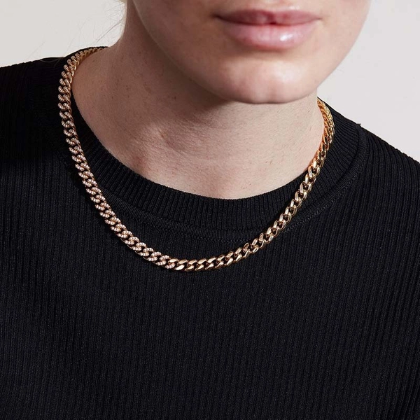 Sonata Pavé Necklace Gold - Edblad - Snabb frakt & paketinslagning - Nordicspectra.se