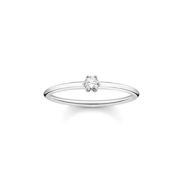 Ring med Vit Sten - Thomas Sabo ringar - Snabb frakt & paketinslagning - Nordicspectra.se