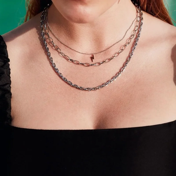 Lightning Necklace Steel - Edblad - Snabb leverans - Gratis paketinslagning