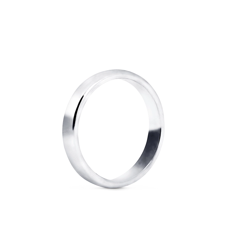 1946 Ring Välvd 4 mm Platina - Nordic Spectra - Förstärker livets stora händelser - Nordic Spectra
