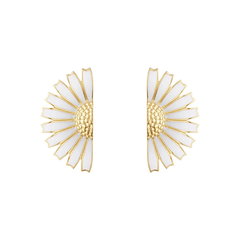 Georg Jensen - Daisy Halva Blommor Örhängen Guld