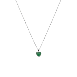La La Love Necklace Silver - Green Jade - Syster P - Snabb leverans & Gratis paketinslagning - Nordic Spectra