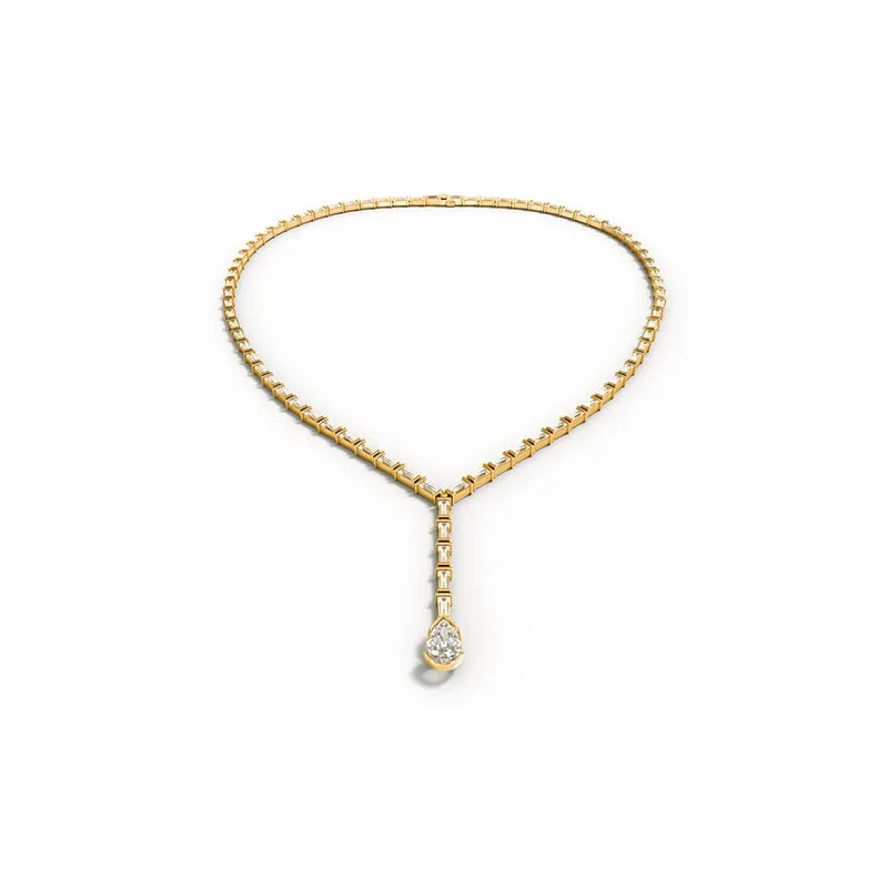 Schalins – Eloge Pear Cut Diamond Collier Guld