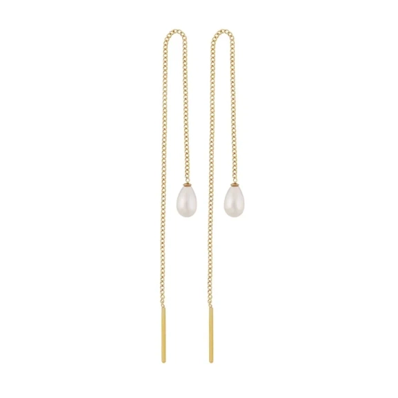 Pearl Chain Earrings Gold - Edblad - Snabb frakt & paketinslagning - Nordic Spectra