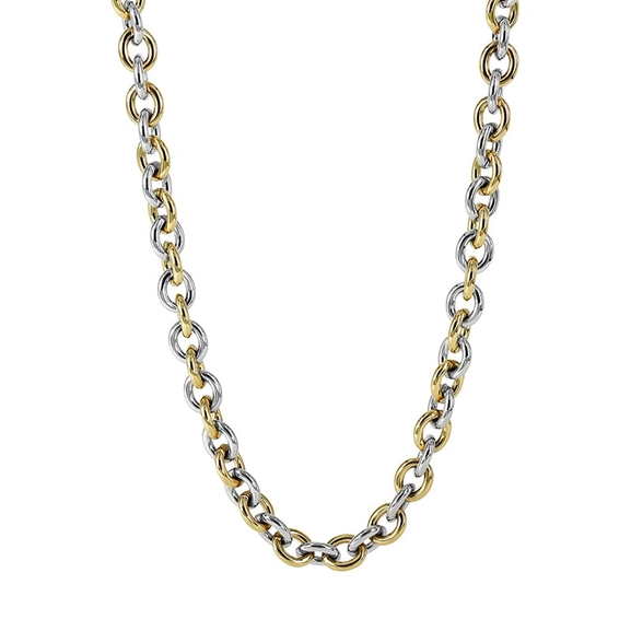 RUBY Small Långt Halsband Stål/Guld - Astrid & Agnes - Nordic Spectra
