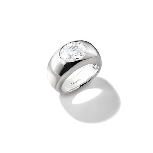 Oval Mittsten Bold Elegance Ring från Thomas Sabo i silver med stor oval vit zirkon