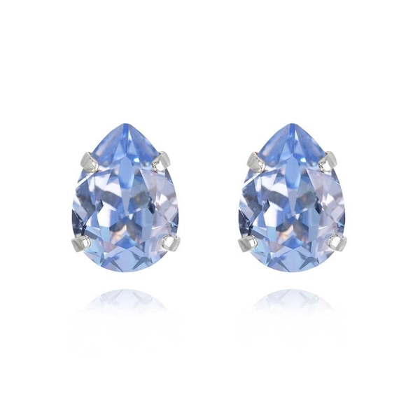 Mini Drop Stud Earrings Rhodium Light Sapphire - Caroline Svedbom - Nopea toimitus ja lahjapakkaus - Nordic Spectra