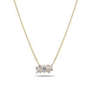 Lovere Necklace i 14K guld med diamantkluster från Sif Jakobs
