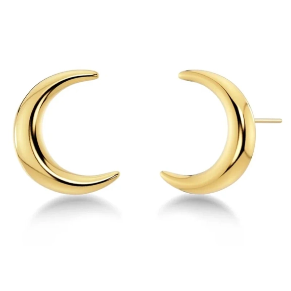 New Moon Studs L Gold - Edblad - Snabb leverans - Gratis paketinslagning