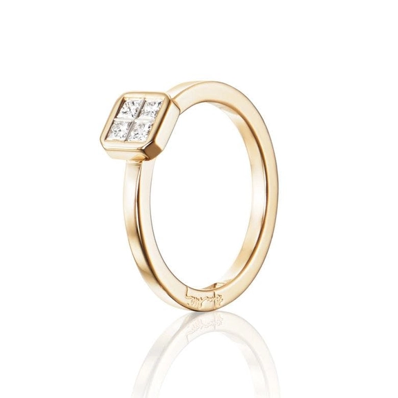 4 Love Ring 0.20 ct Gold - Efva Attling ringar - Snabb frakt & paketinslagning - Nordicspectra.se