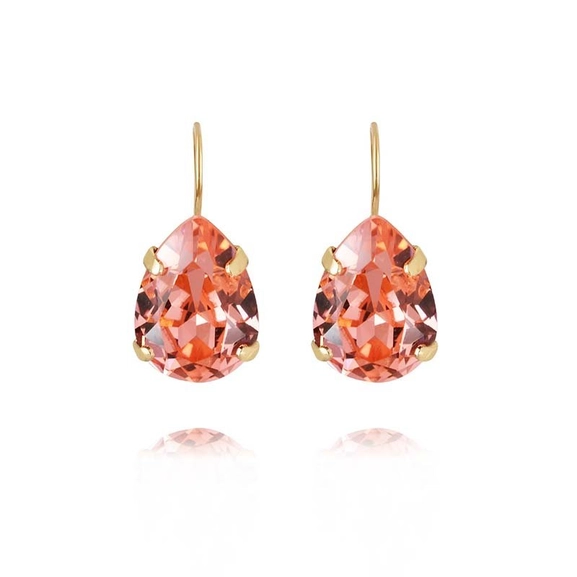 Mini Drop Clasp Earrings Rhodium Rose Peach - Caroline Svedbom - Snabb frakt & paketinslagning - Nordicspectra.se