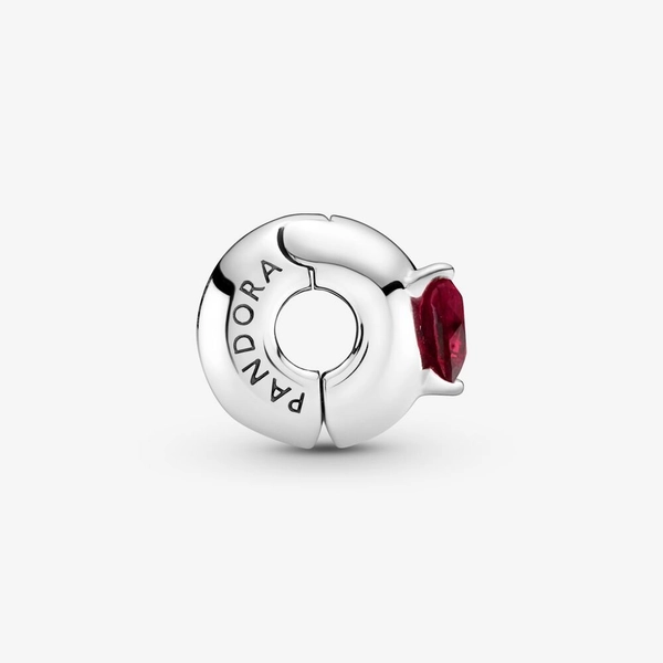 Rotes Herz Solitär Clip-Charm von PANDORA, Schneller Versand - Nordicspectra.de