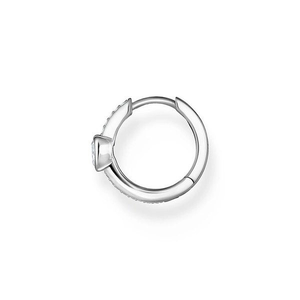 Einzel Creole Mit Herz Und Weiße Steine Silber von Thomas Sabo, Schneller Versand - Nordicspectra.de