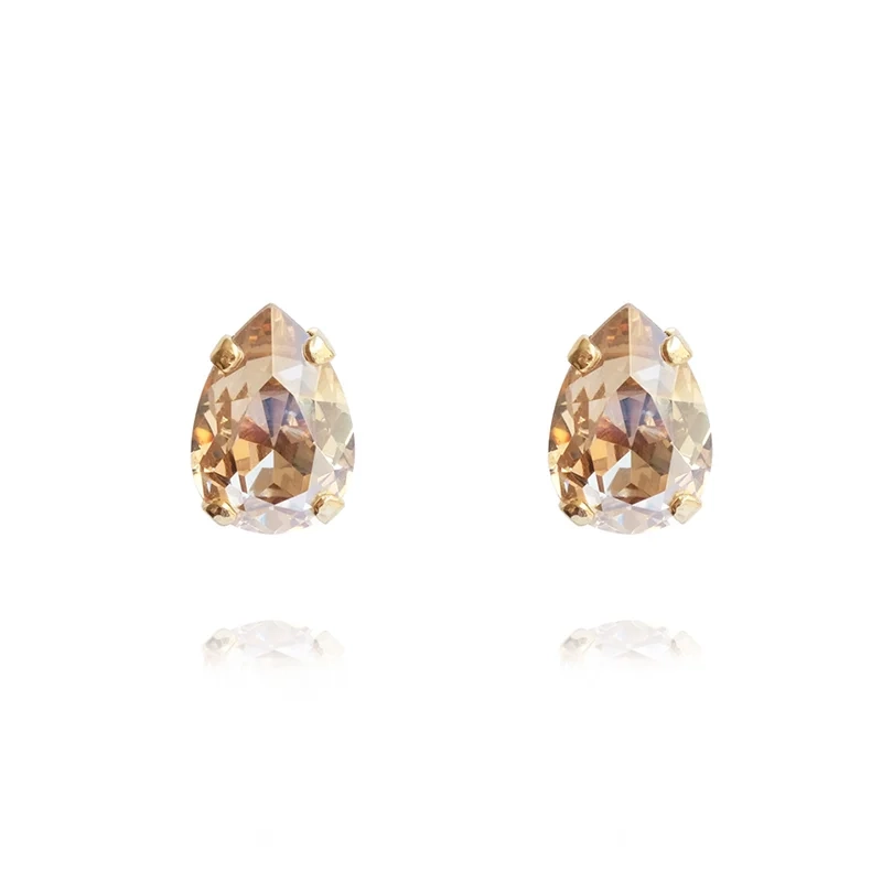 Caroline Svedbom - Petite Drop Stud Ear Gold Golden Shadow
