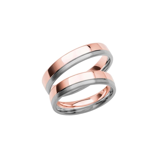 SR3006-4.5 Rose Gold/White Gold - Wedding & engagement rings - Schalins - Scandinavian design - Nordic Spectra
