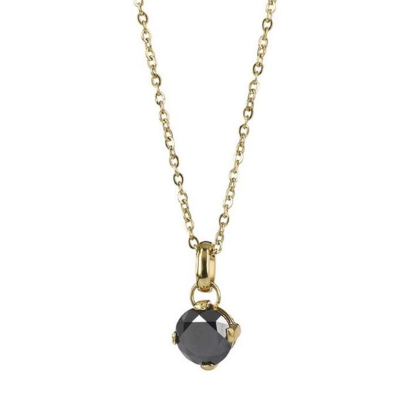 FRIDA Långt Halsband Svart/Guld - Astrid & Agnes - Snabb frakt & paketinslagning - Nordicspectra.se