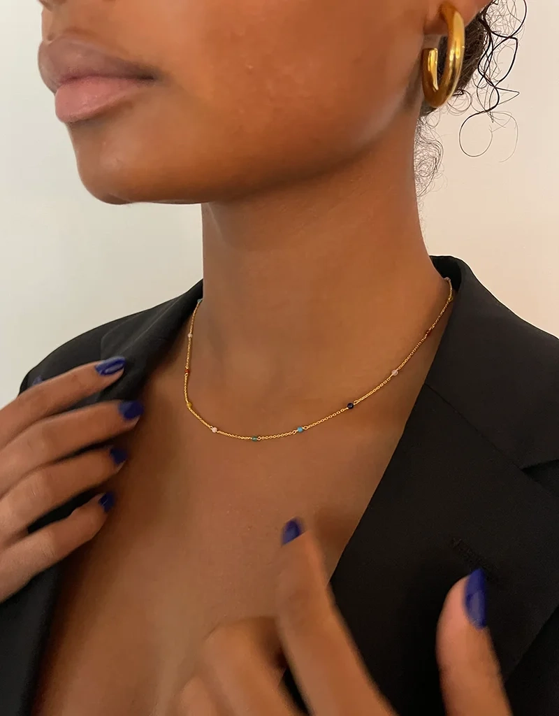 Santa Monica Necklace Gold - Syster P - Snabb leverans & Gratis paketinslagning - Nordic Spectra