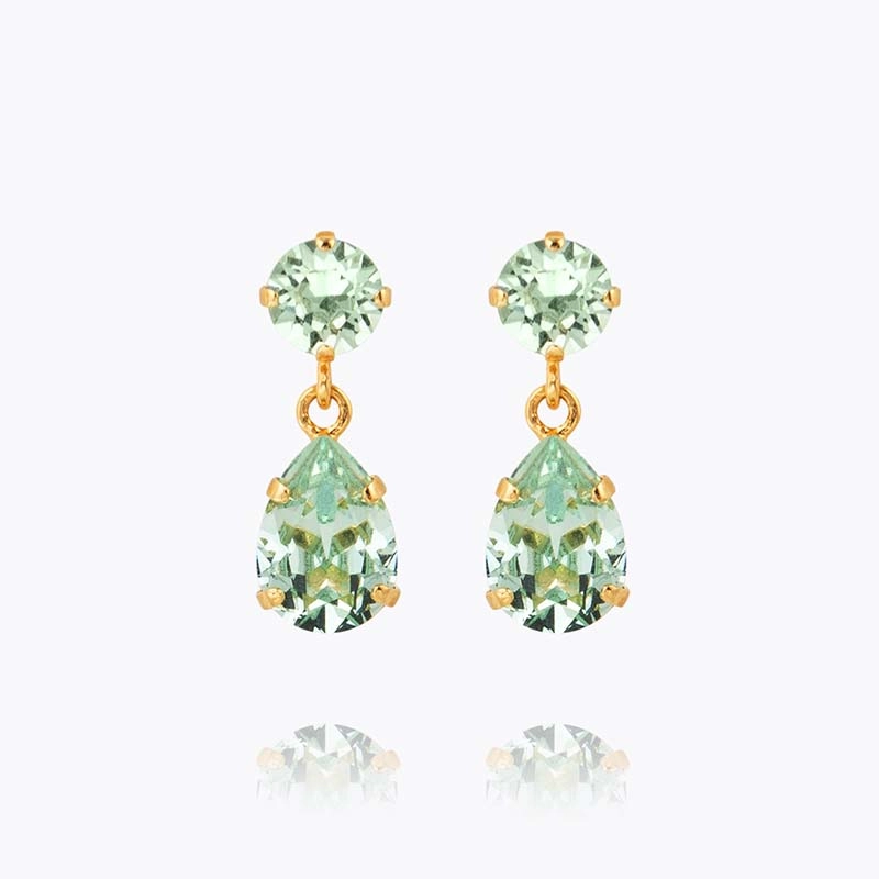 Caroline Svedbom – Mini Drop Earrings Gold Chrysolite
