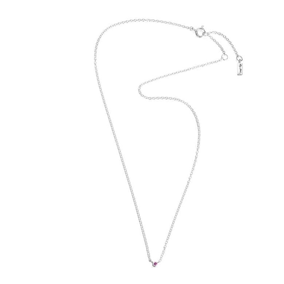 Micro Blink Necklace - Pink Sapphire von Efva Attling, Schneller Versand - Nordicspectra.de