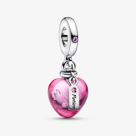 Liebestrank Murano-Glas Herz Charm-Anhänger von PANDORA, Schneller Versand - Nordicspectra.de