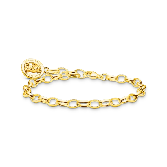 Charm-Armband mit Goldbären Logo-Ring vergoldet - Thomas Sabo - Nordic Spectra