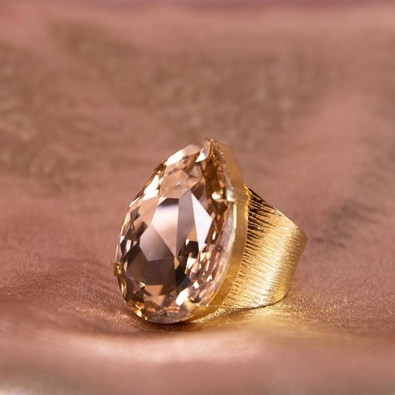 Perfect Drop Ring Gold Vintage Rose - Caroline Svedbom - Snabb frakt & paketinslagning - Nordicspectra.se